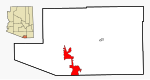 Santa Cruz County Incorporated and Unincorporated areas Nogales highlighted